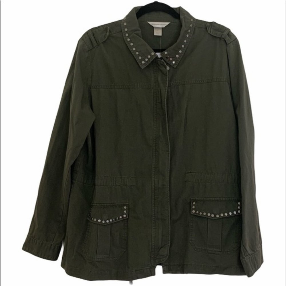 Christopher & Banks | Women's Army Green Jacket Blazer | NWT | XL